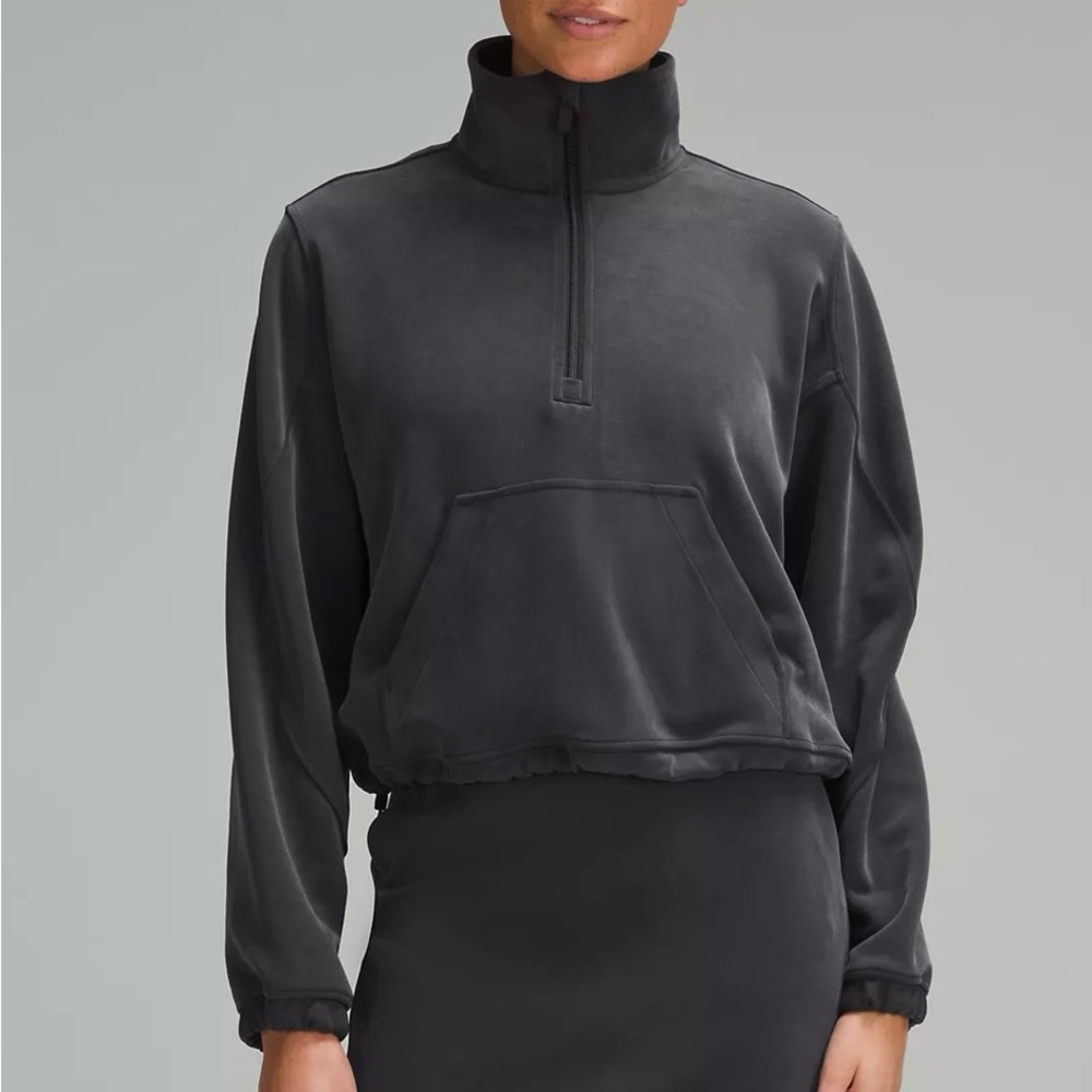 Lululemon Black Brushed Softstreme Half Zip